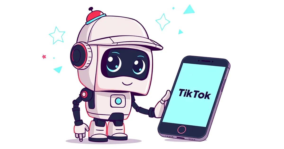 Roboter schaut TikTok